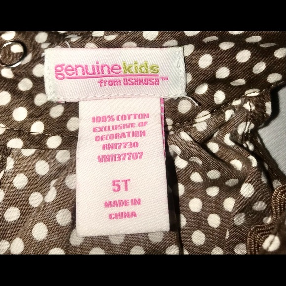 Genuine Kids by Oshkosh Brown Dress Size 5T - Picture 3 of 9